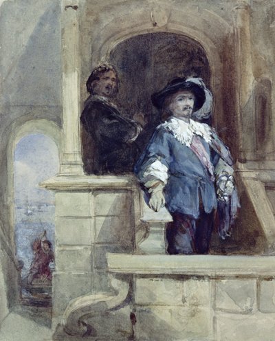Sir Thomas Wentworth (plus tard comte de Strafford) et John Pym à Greenwich, 1628 - George Cattermole